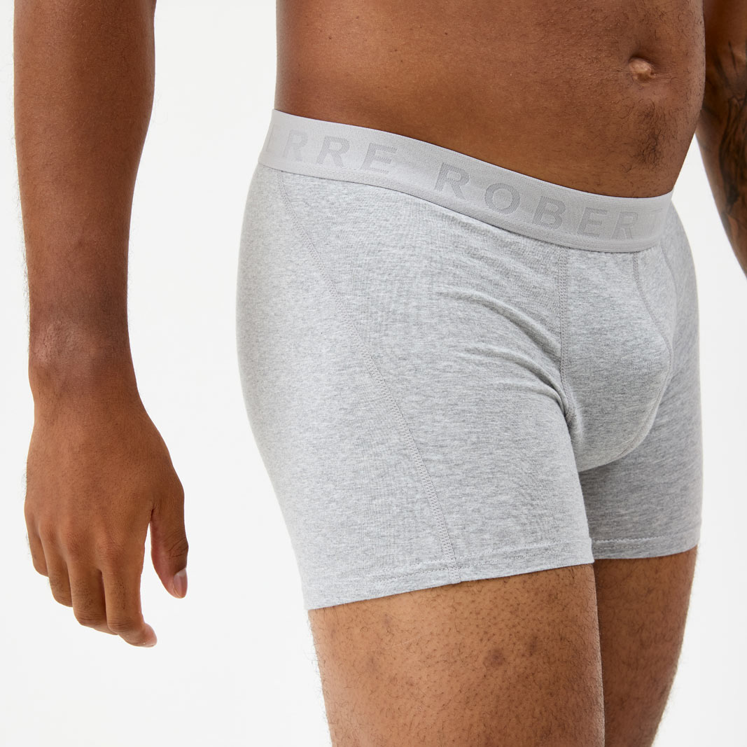 Kalsonger herr boxer bomull, Grey Melange, hi-res